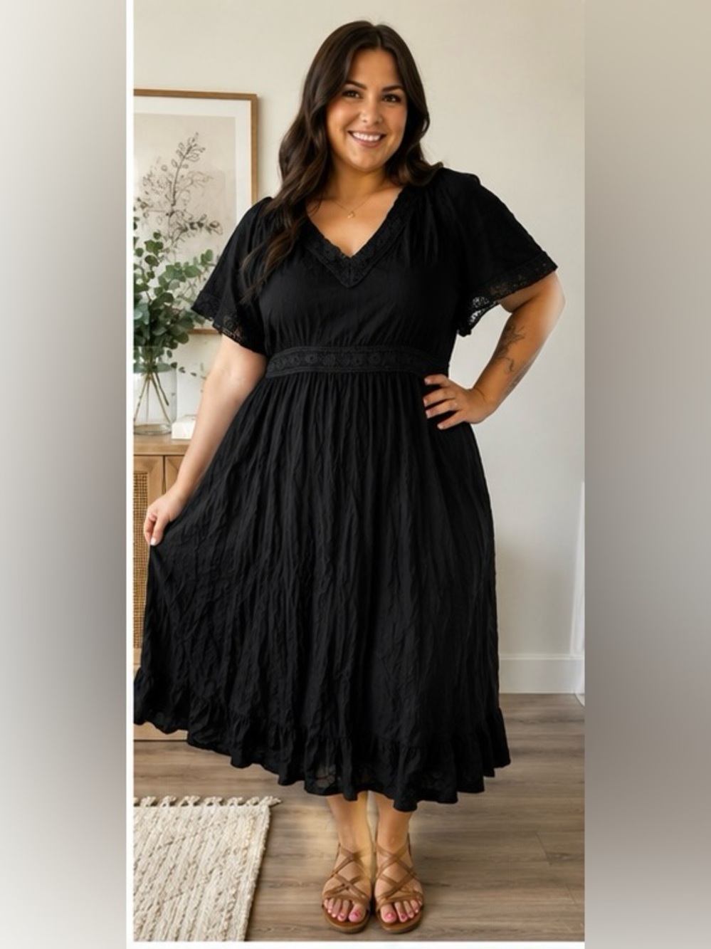 New with tags Rusttydustty black maxi dress in women’s size 3XL.